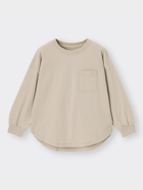 KIDS(男女兼用)ラウンドヘムクルーネックT(長袖)