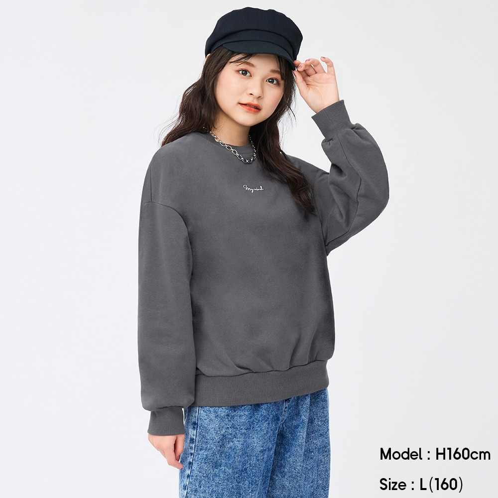 （GU）GIRLSオーバーサイズスウェットプルオーバー(長袖)JR+Eのサムネイル