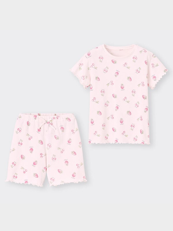GIRLSラウンジセット(半袖&ショートパンツ)(フルーツ)