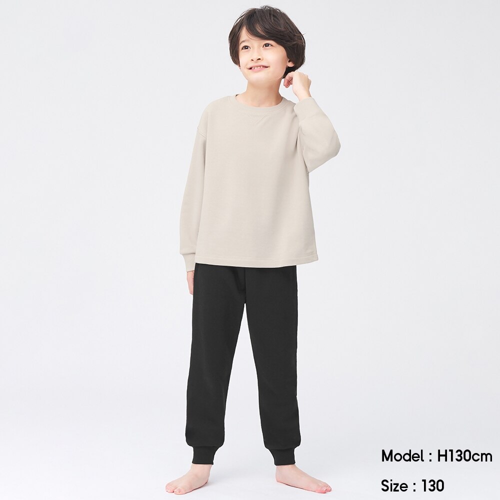 （GU）KIDS(男女兼用)ソフトスウェットラウンジセット(長袖)+Eのサムネイル