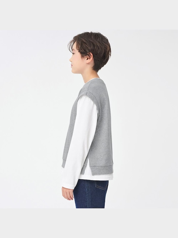 KIDS(男女兼用)ベストレイヤードT(長袖)+X