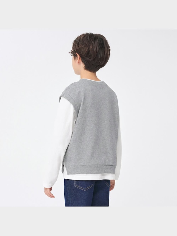 KIDS(男女兼用)ベストレイヤードT(長袖)+X