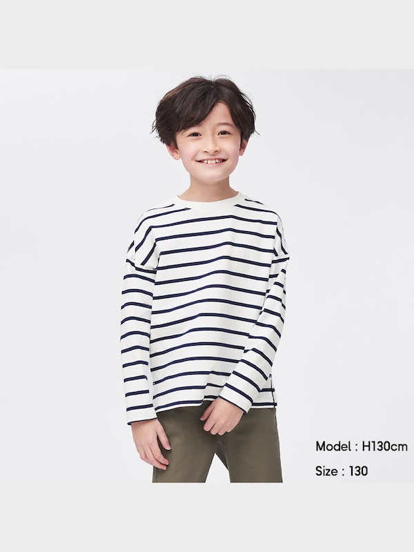 KIDS(男女兼用)ボーダービッグT(長袖)