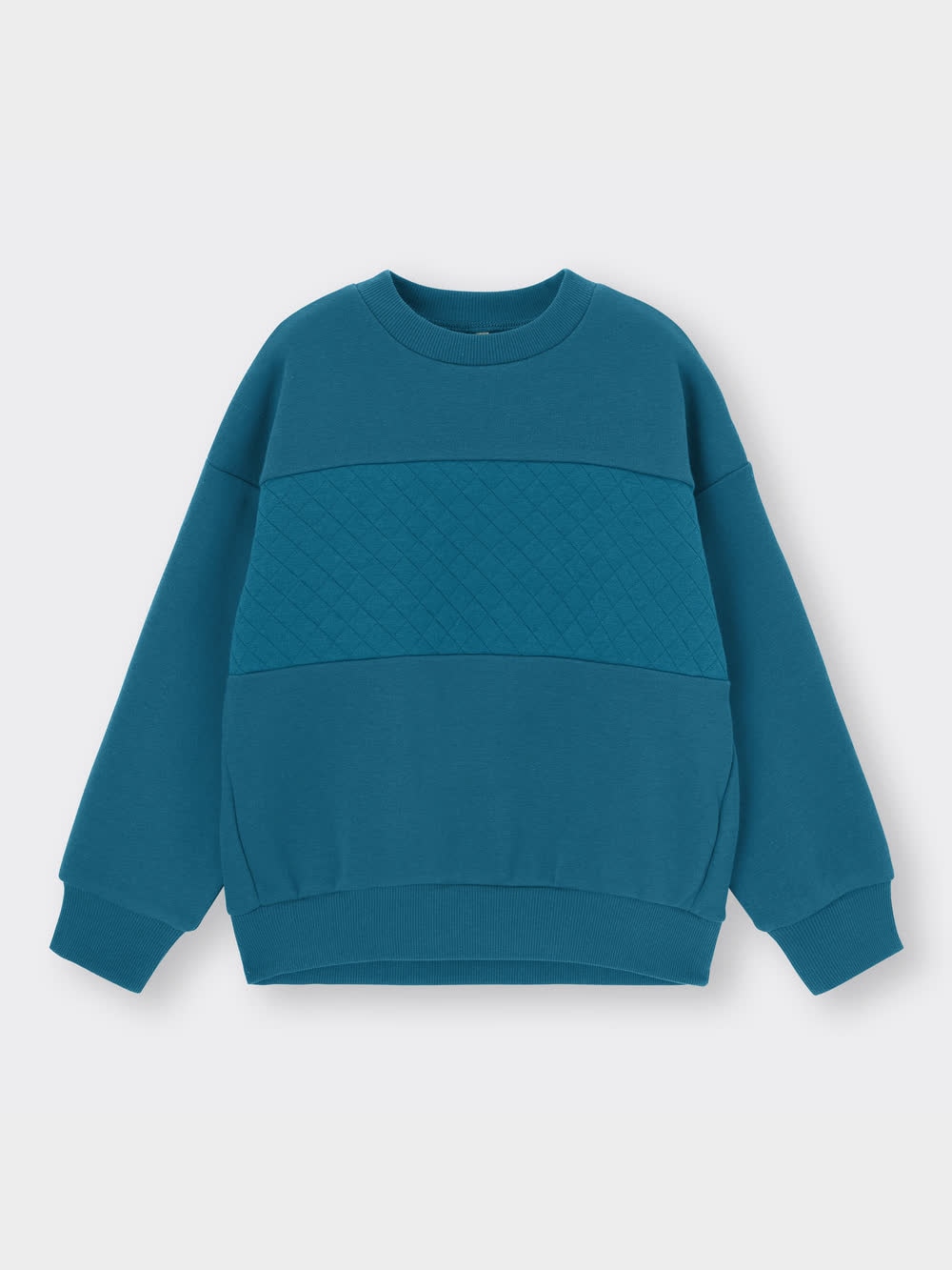 GU公式 | KIDS(男女兼用)裏起毛スウェットエルボーパッチプルオーバー