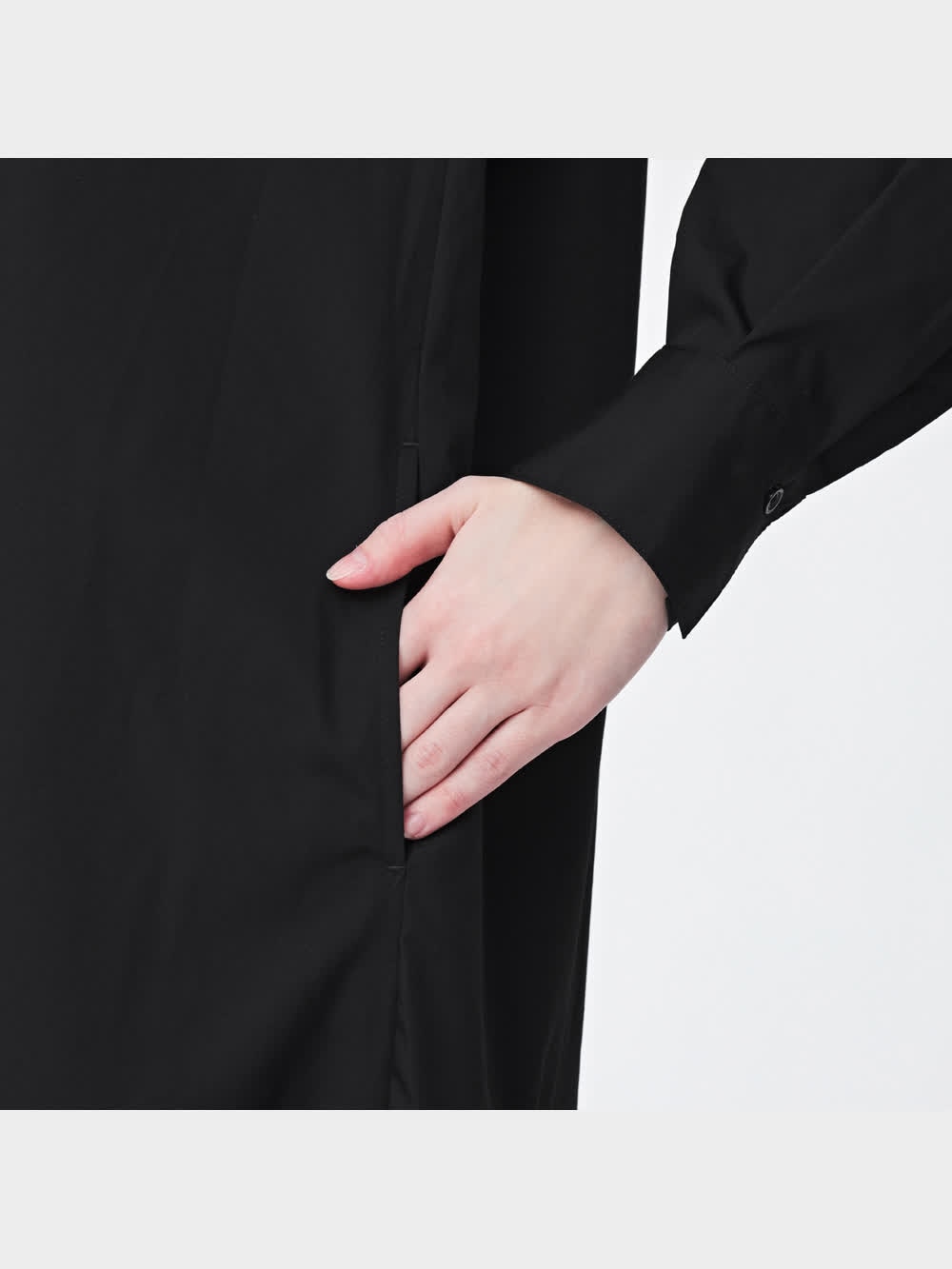 A商品②・③ GU公式 | ギャザー切り替えシャツワンピース(長袖)