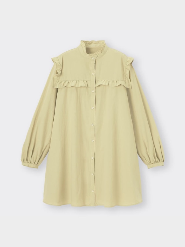 フリルカラーチュニックブラウス(長袖)