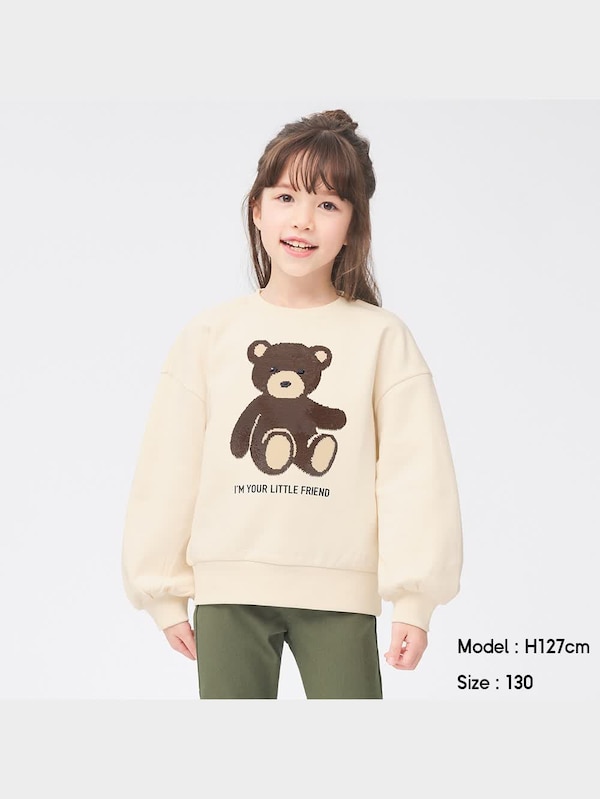 GIRLS裏起毛スウェットスパンコールプルオーバー(長袖)+E