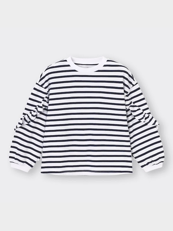 GIRLSボリュームスリーブボーダーT(長袖)