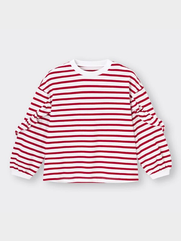 GIRLSボリュームスリーブボーダーT(長袖)