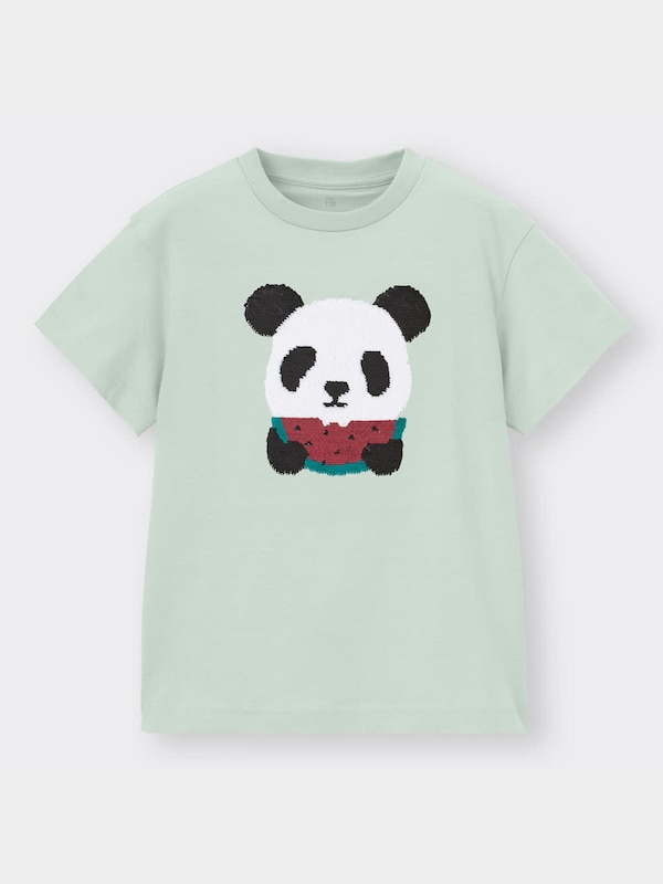 GIRLSスパンコールT(半袖)(パンダ)+E