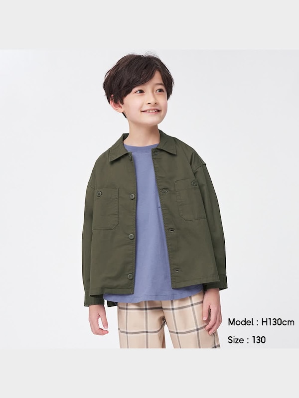 KIDS(男女兼用)ワークシャツ(長袖)+E