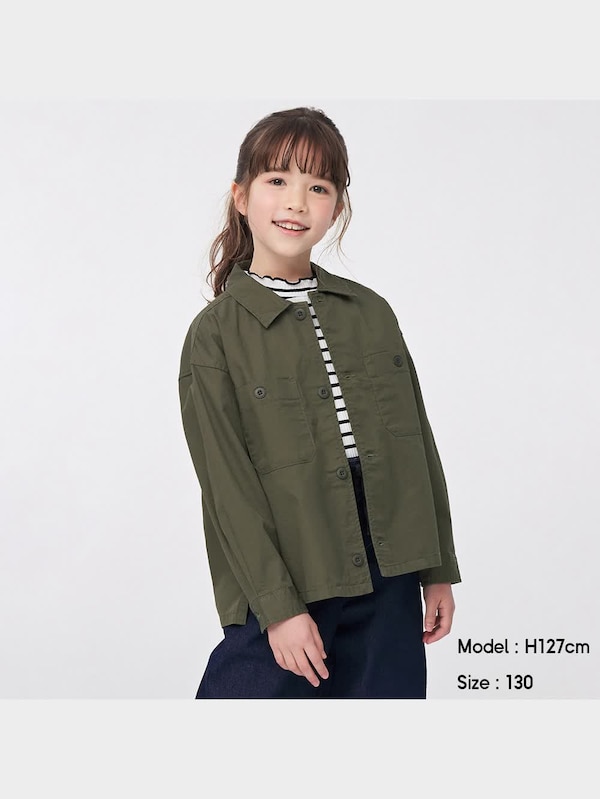 KIDS(男女兼用)ワークシャツ(長袖)+E