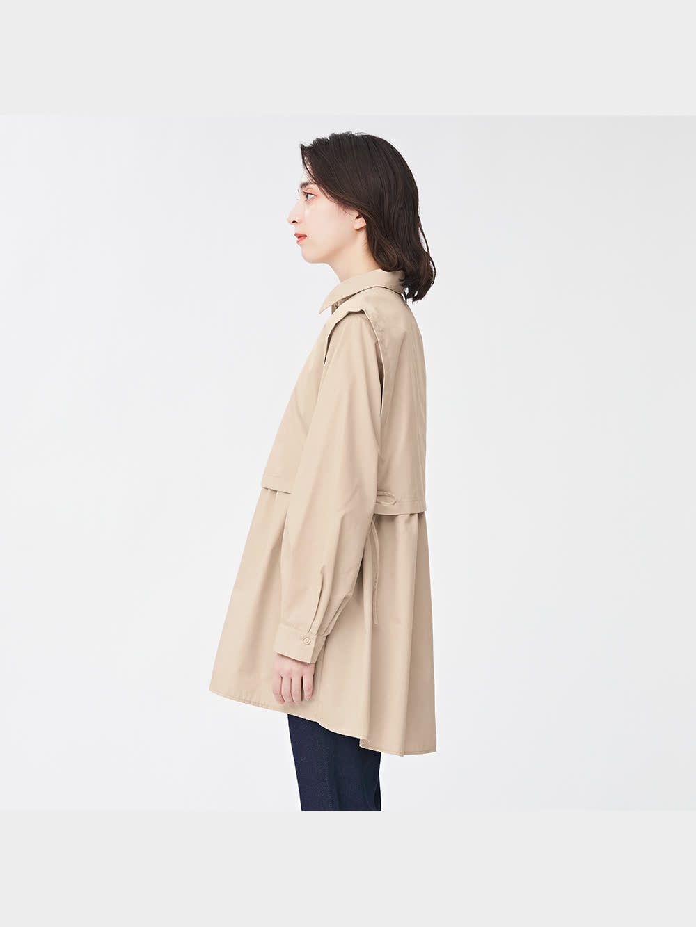 23エアリティ2500番 GU公式 | 2wayレイヤードチュニックシャツ(長袖)