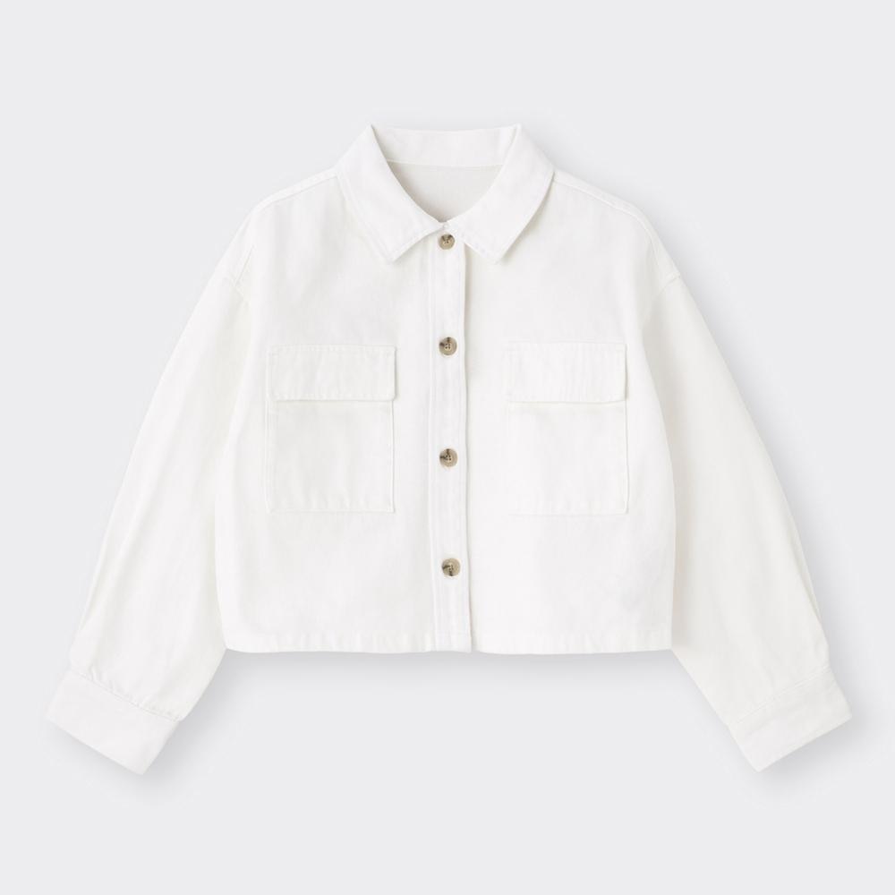 （GU）デニムクロップドシャツジャケット(長袖)