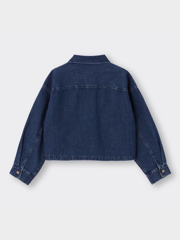 デニムクロップドシャツジャケット(長袖)
