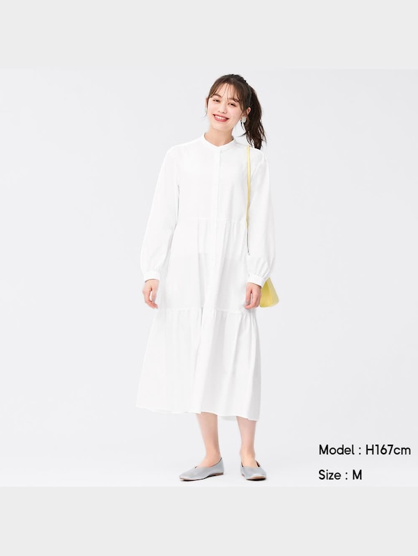 ティアードシャツワンピース(長袖)