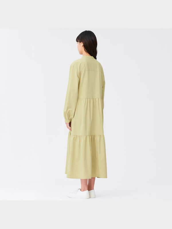 ティアードシャツワンピース(長袖)