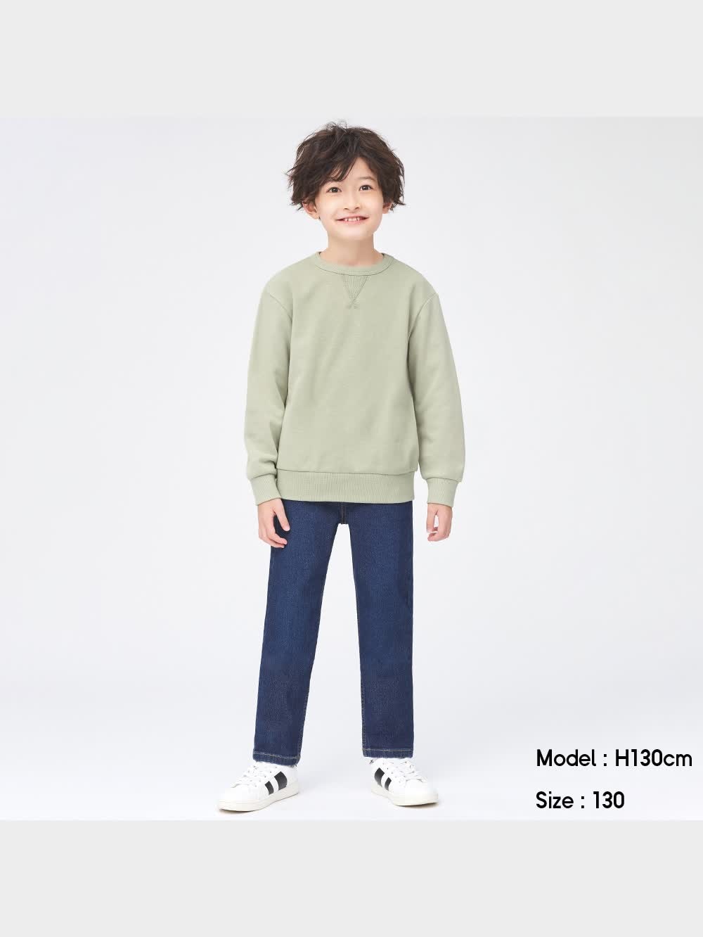 KIDS(男女兼用)ストレッチデニムストレートパンツ