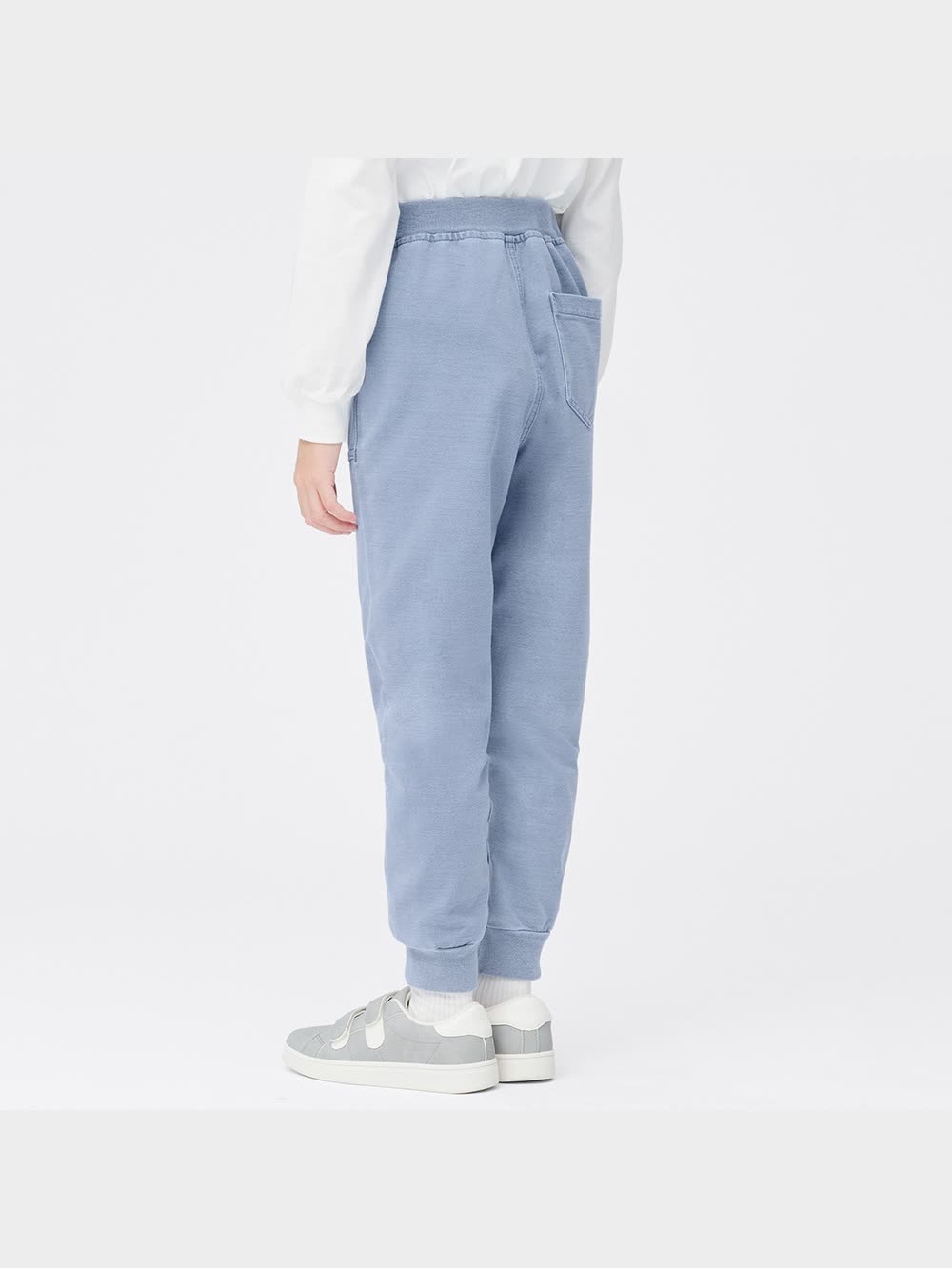 GU公式 | KIDS(男女兼用)インディゴカットソージョガーパンツ