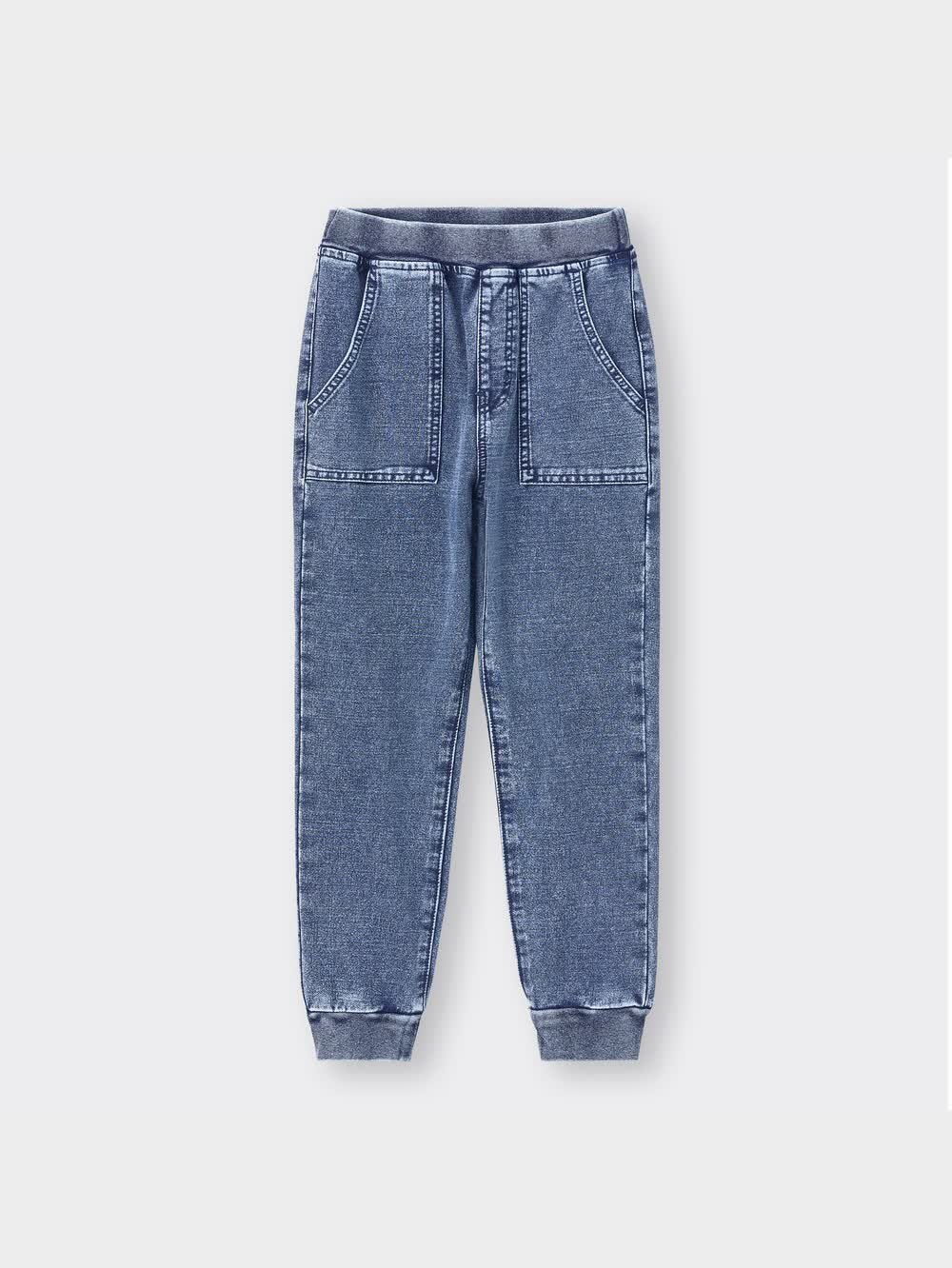 ★エリオット★ GU公式 | KIDS(男女兼用)インディゴカットソージョガーパンツ