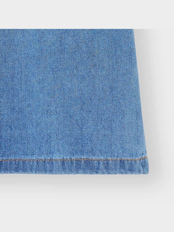 GIRLSデニムフロントジップサロペットスカート