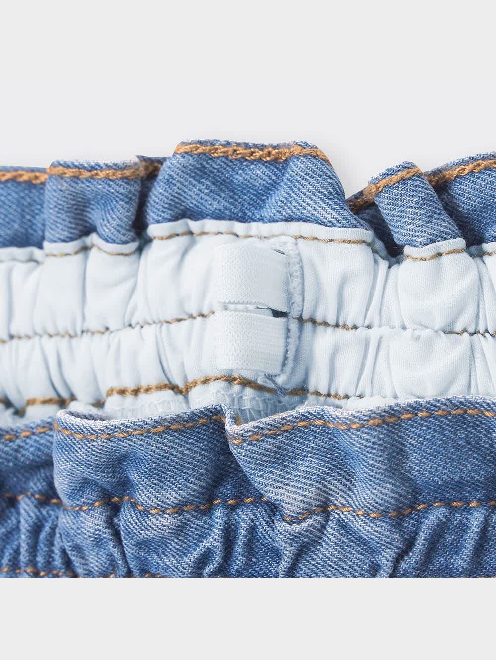 GU公式 | GIRLSデニムフロントボタンイージーワイドパンツ