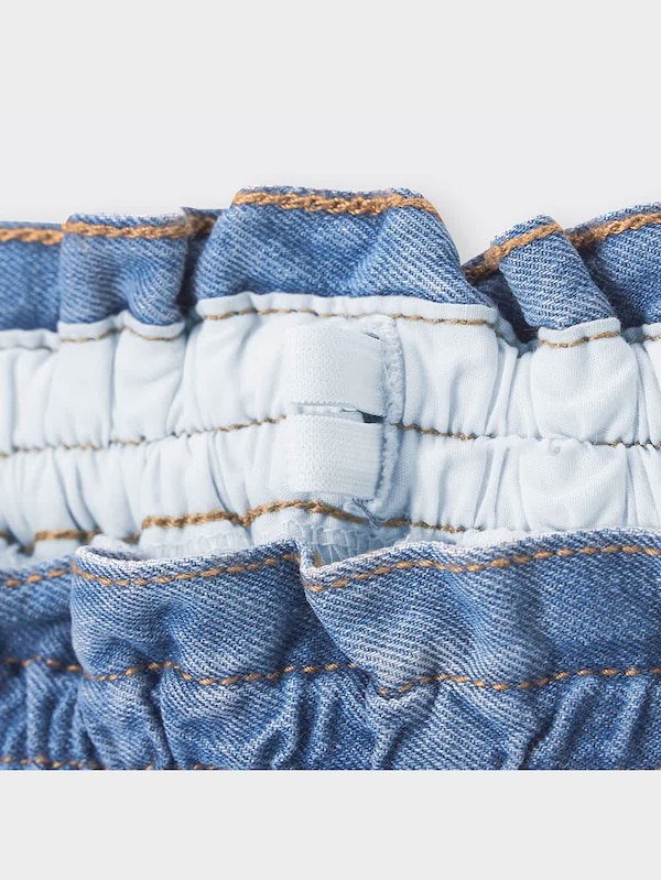 GIRLSデニムフロントボタンイージーワイドパンツ