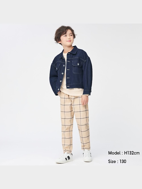 KIDS(男女兼用)チェックイージーパンツ