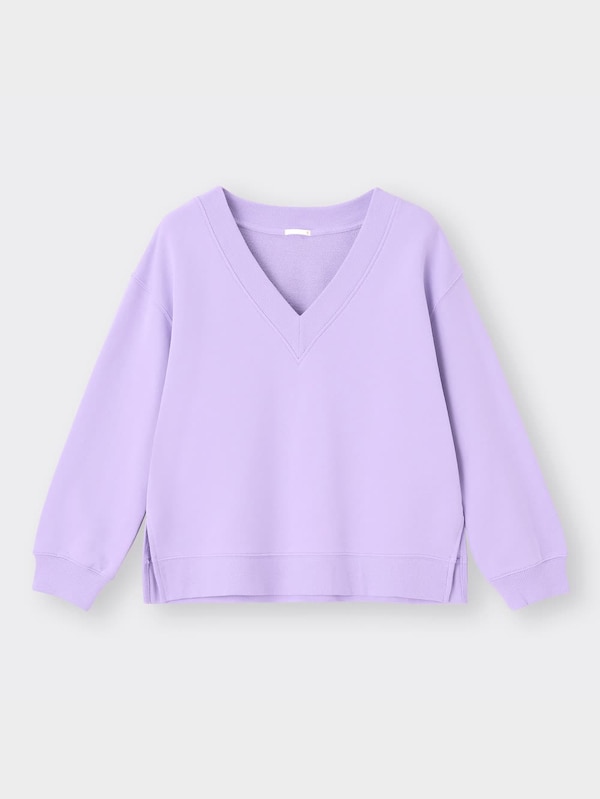 Vネックスウェットプルオーバー(長袖)