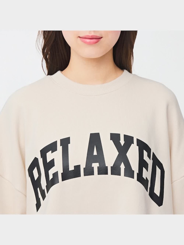 グラフィッククロップドスウェットプルオーバー(長袖)(ロゴ)