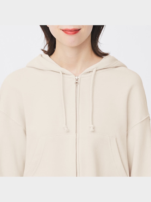 クロップドスウェットフルジップパーカ(長袖)