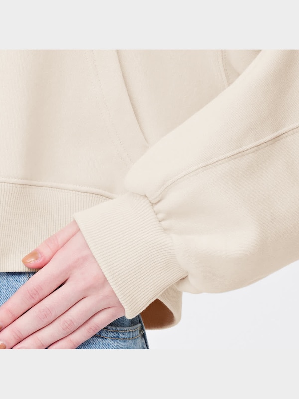 クロップドスウェットフルジップパーカ(長袖)