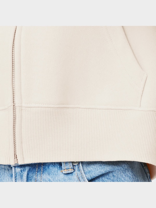 クロップドスウェットフルジップパーカ(長袖)