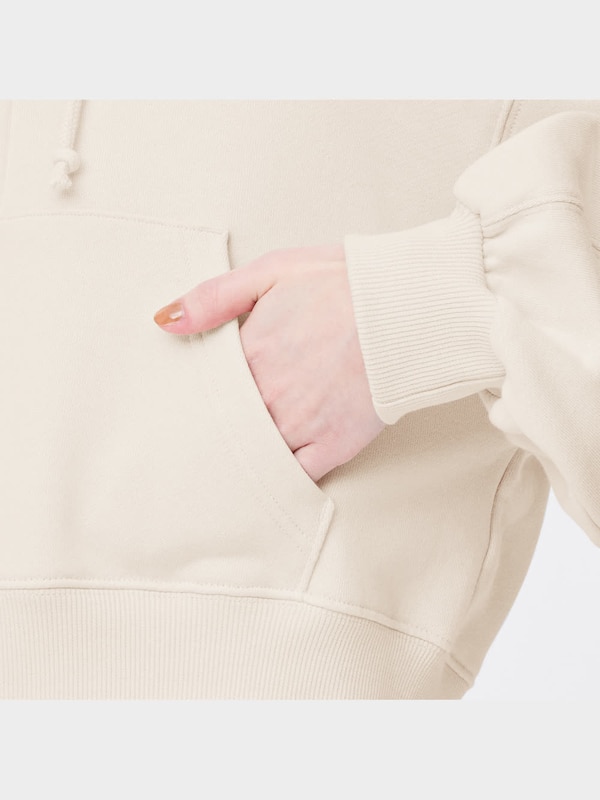 クロップドスウェットフルジップパーカ(長袖)