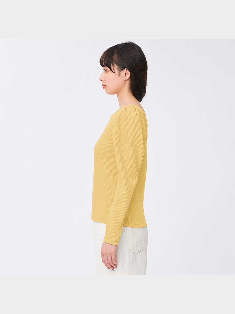 値下げ)yori ボリュームスリーブカットソー 白