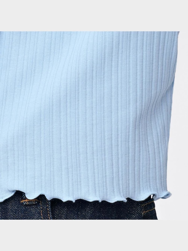 リブコンパクトカーディガン(長袖)