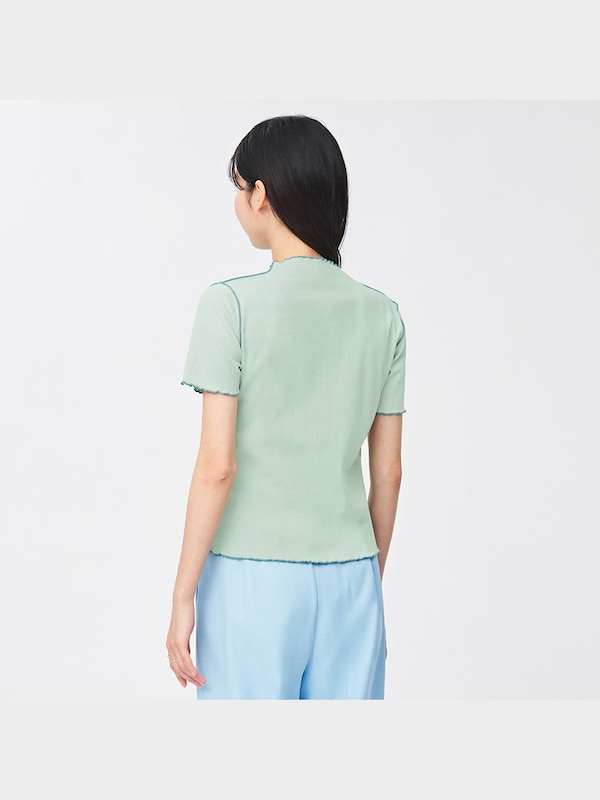 リブバイカラーメローコンパクトT(半袖)