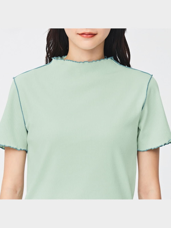 リブバイカラーメローコンパクトT(半袖)