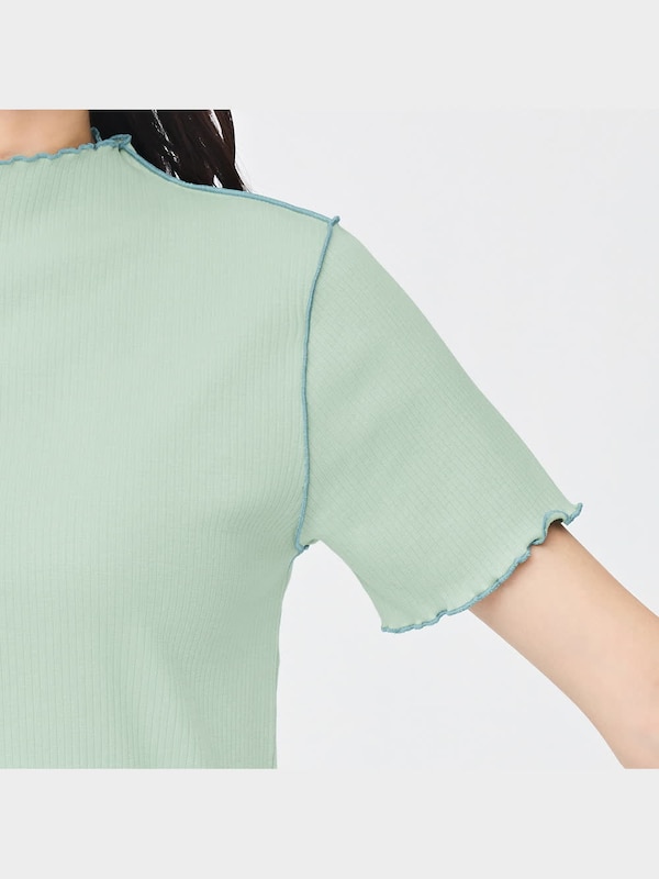 リブバイカラーメローコンパクトT(半袖)