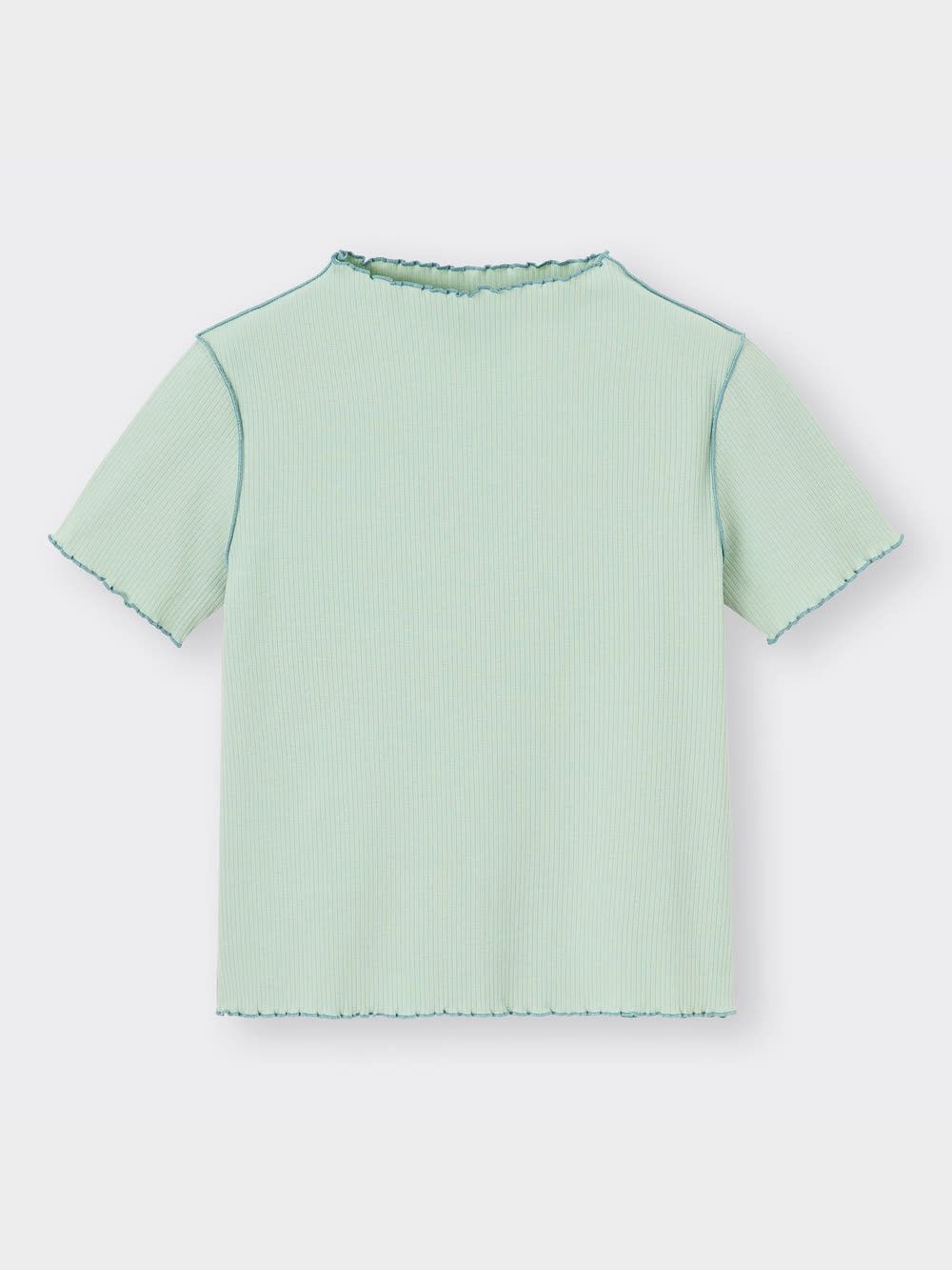 GU公式 | リブバイカラーメローコンパクトT(半袖)