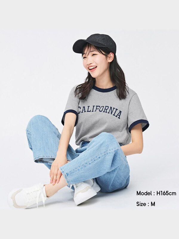 グラフィックリンガーT(半袖)(ロゴ)