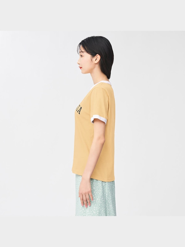 グラフィックリンガーT(半袖)(ロゴ)