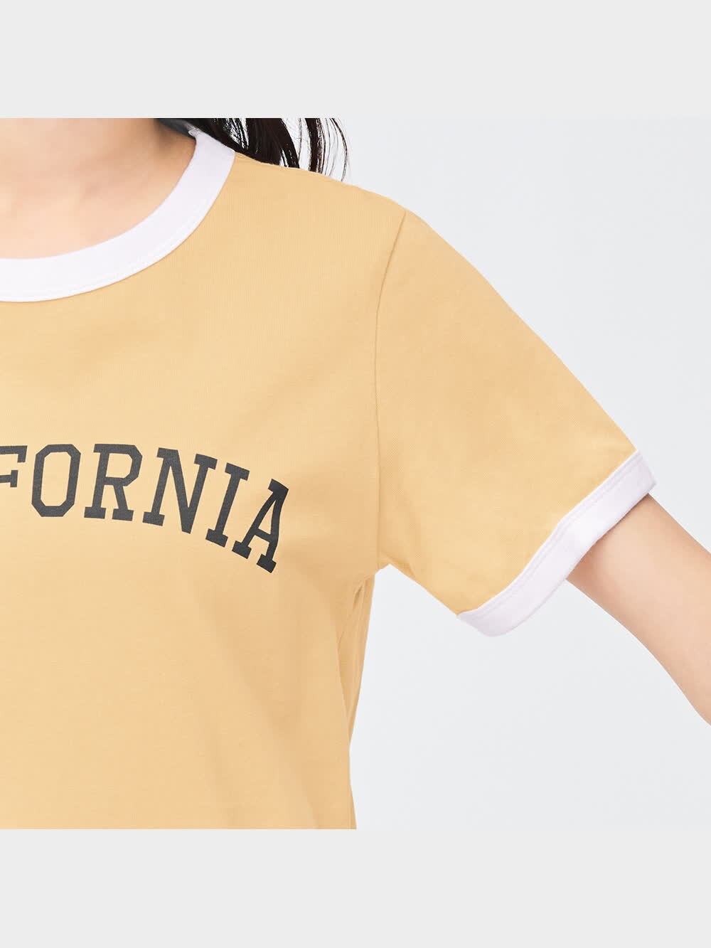 *ニッキー* オーダーページ GU公式 | グラフィックリンガーT(半袖)(ロゴ)