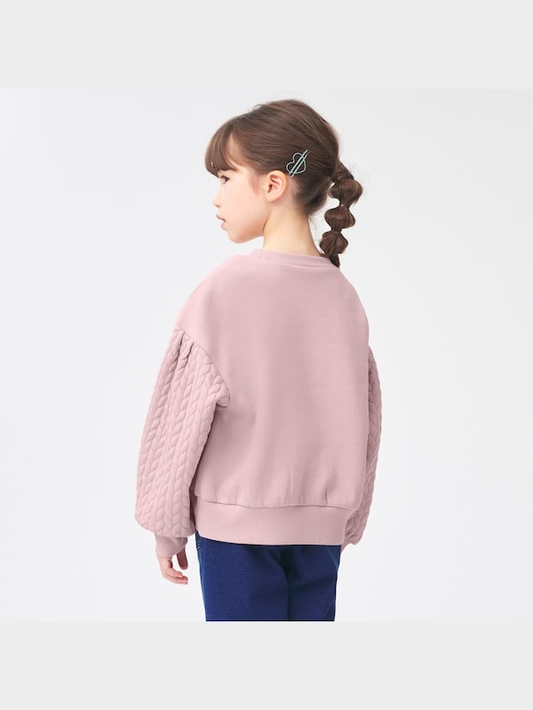 GIRLS裏起毛スウェットボリュームスリーブプルオーバー(長袖)