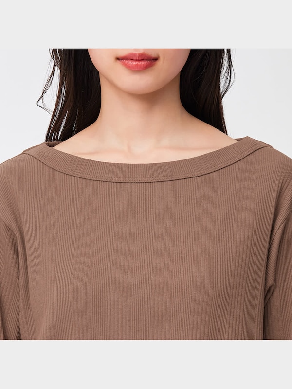 リブボートネックT(長袖)RS+X