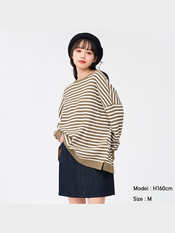 ワッフルポンチョT(長袖)(ボーダー)RS+X