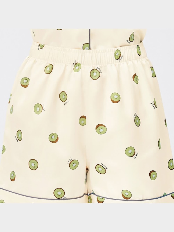 サテンパジャマ(半袖&ショートパンツ)(キウイ)OSA+EC