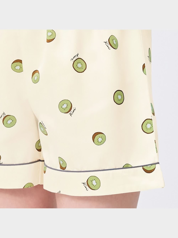 サテンパジャマ(半袖&ショートパンツ)(キウイ)OSA+EC