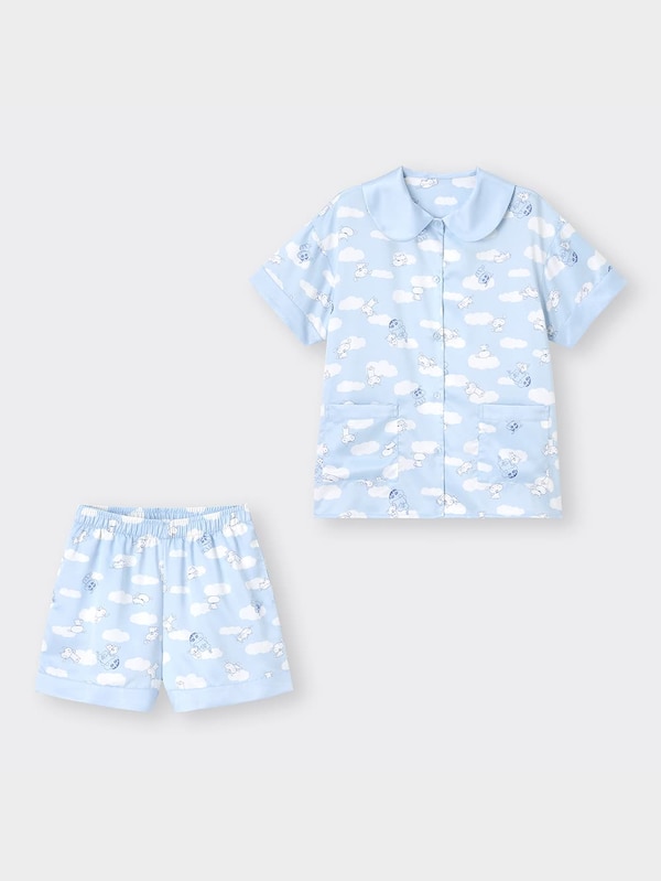 サテンパジャマOSA半袖ショートパンツ+EC CRAYON SHINCHAN