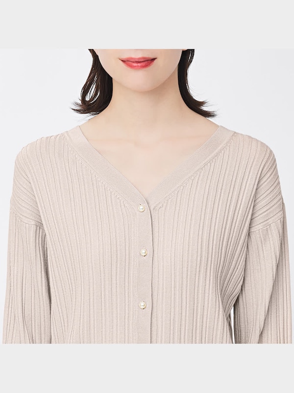 2WAYパールボタンカーディガン(長袖)Z+E(セットアップ可能)